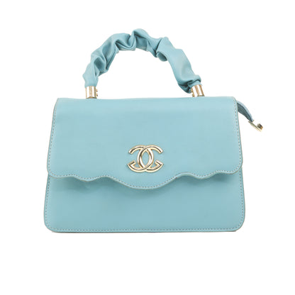 Mahira Ruched Top-Handle Bag
