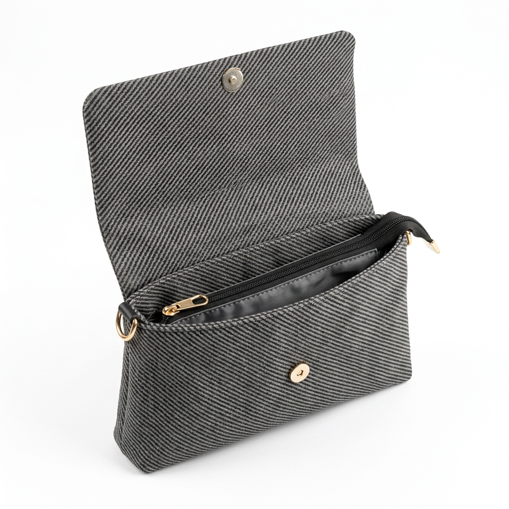 Tresse Woven-Texture Envelope Crossbody Bag