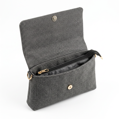 Tresse Woven-Texture Envelope Crossbody Bag