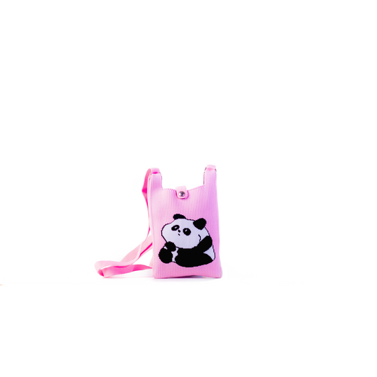 Meenu Pink Panda Crossbody Pouch