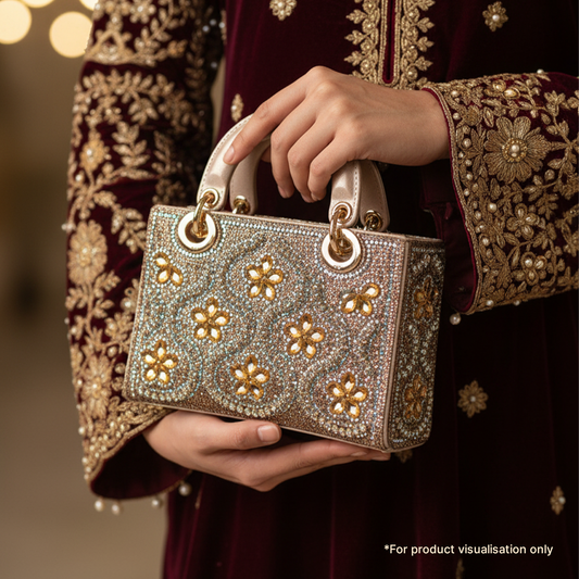 Raina Bridal Box Clutch