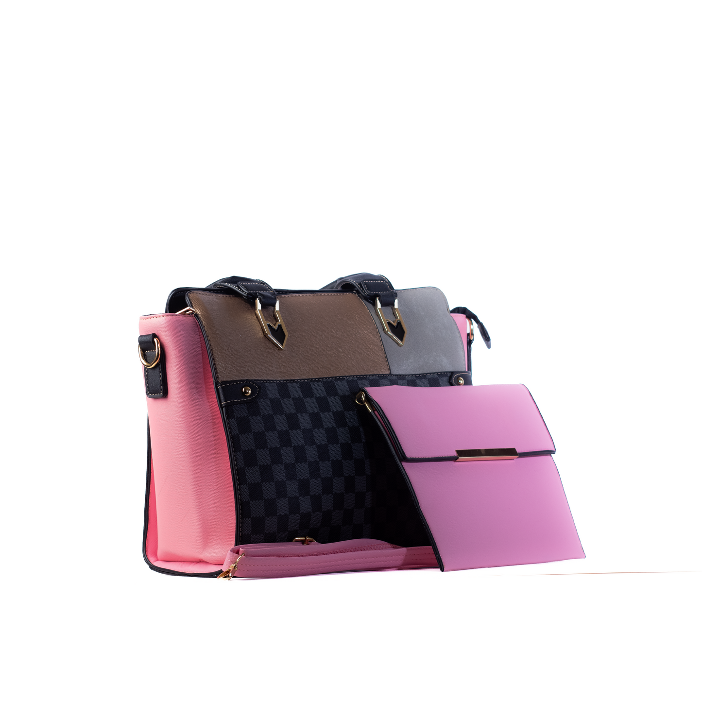 Areeza Dual-Tone Handbag Set