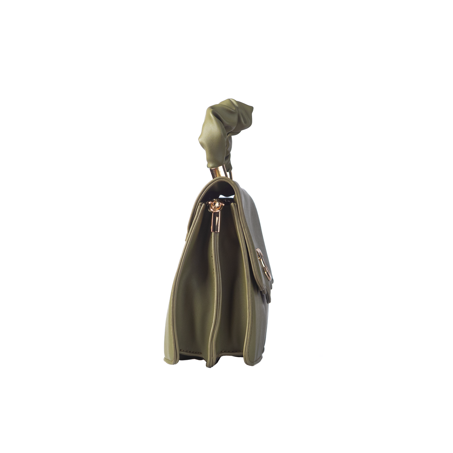 Mahira Ruched Top-Handle Bag