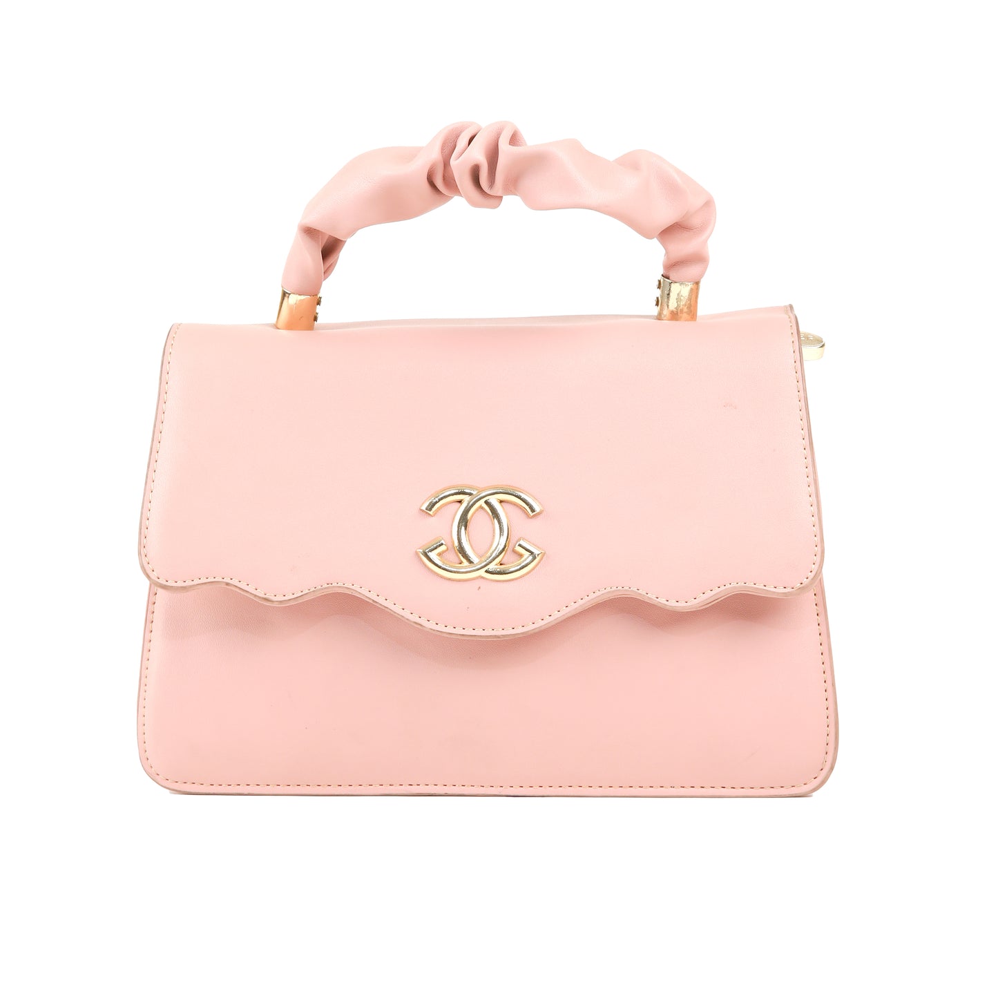 Mahira Ruched Top-Handle Bag