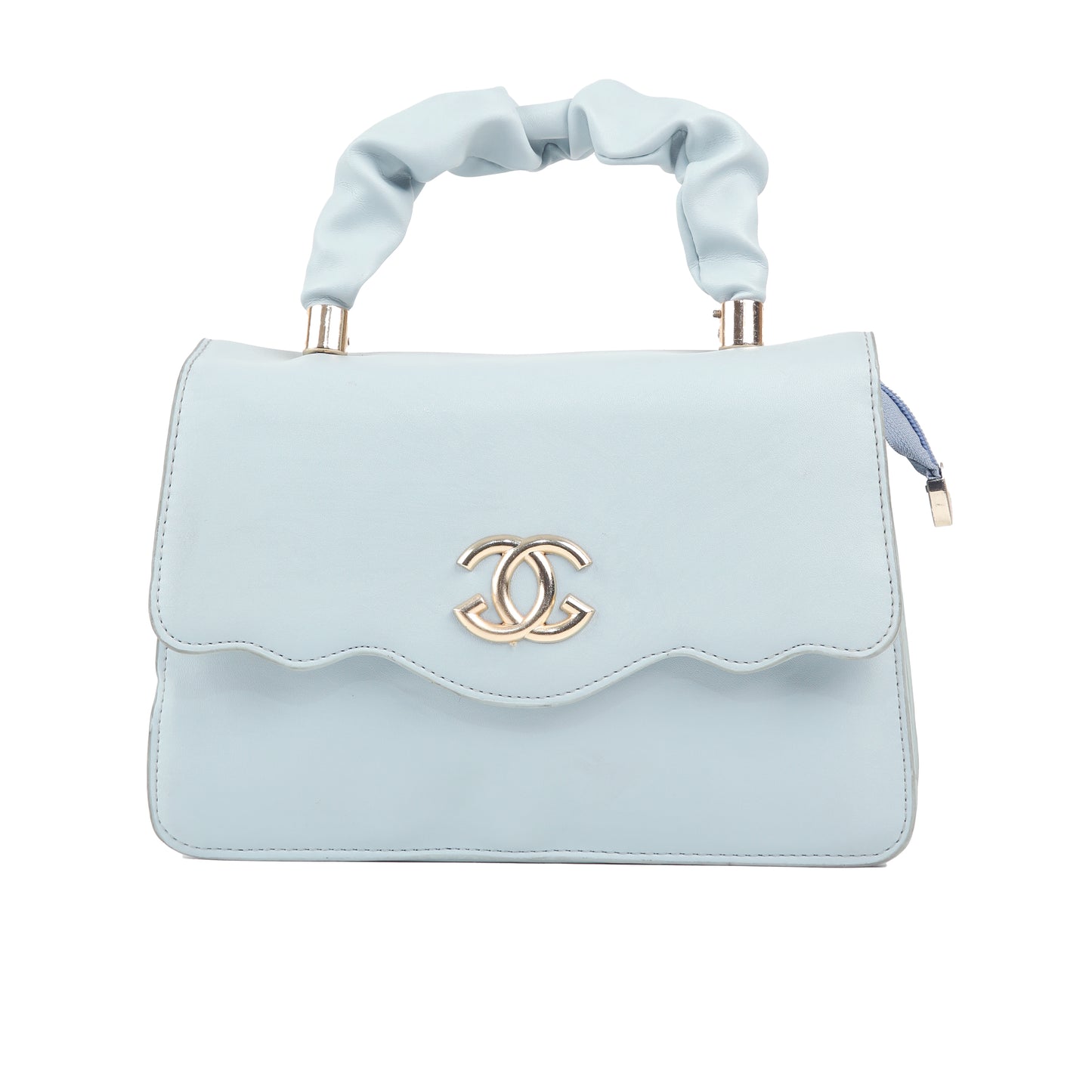 Mahira Ruched Top-Handle Bag