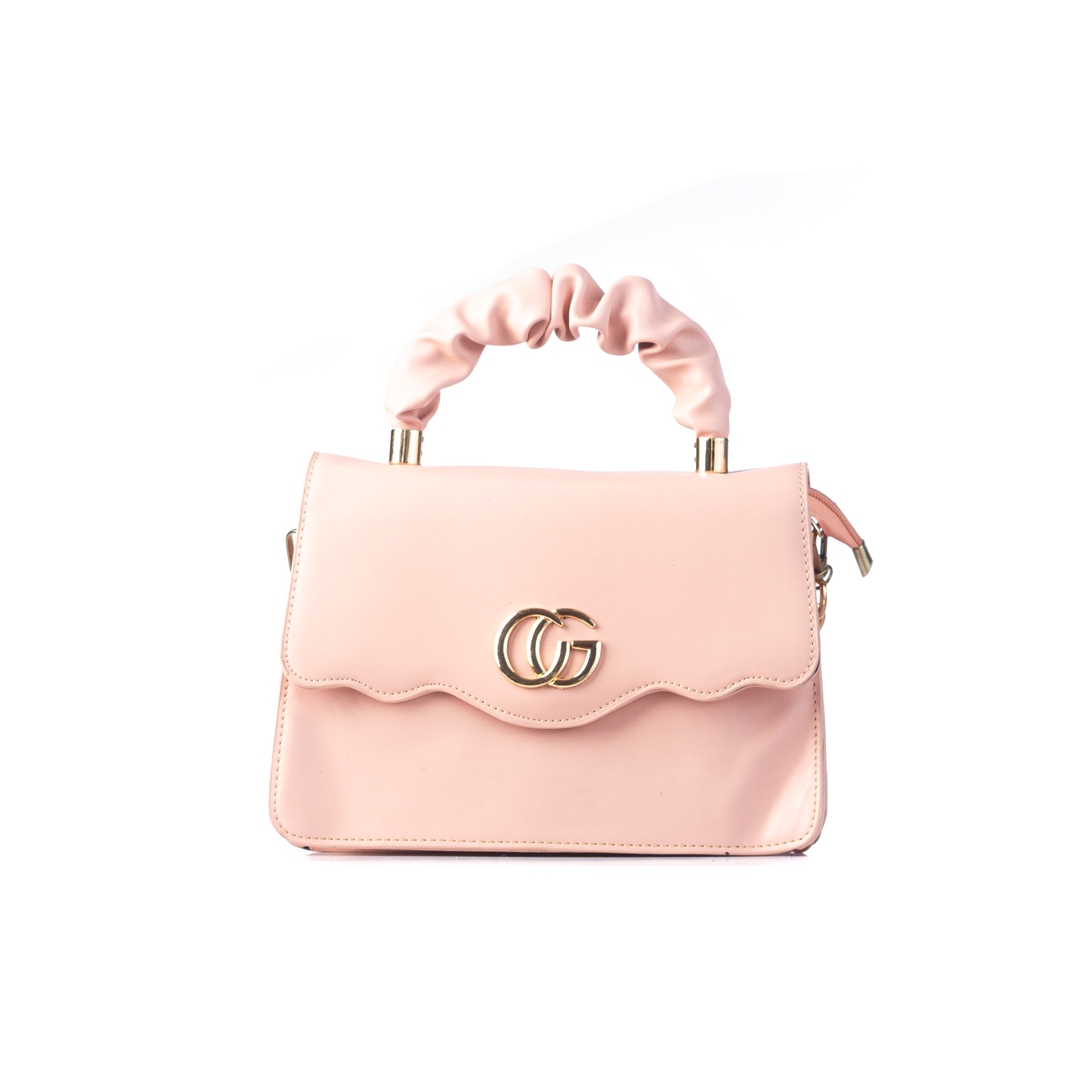 Mahira Ruched Top-Handle Bag