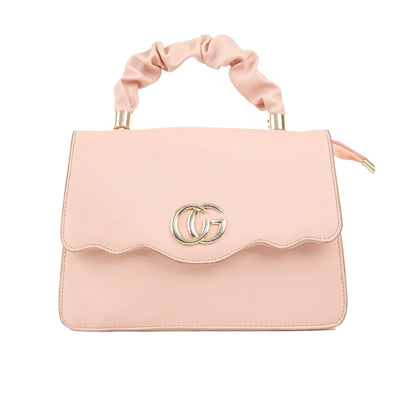 Mahira Ruched Top-Handle Bag
