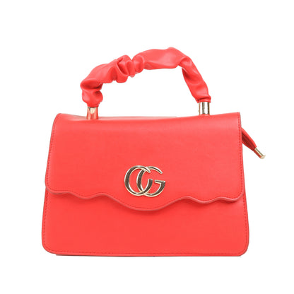 Mahira Ruched Top-Handle Bag
