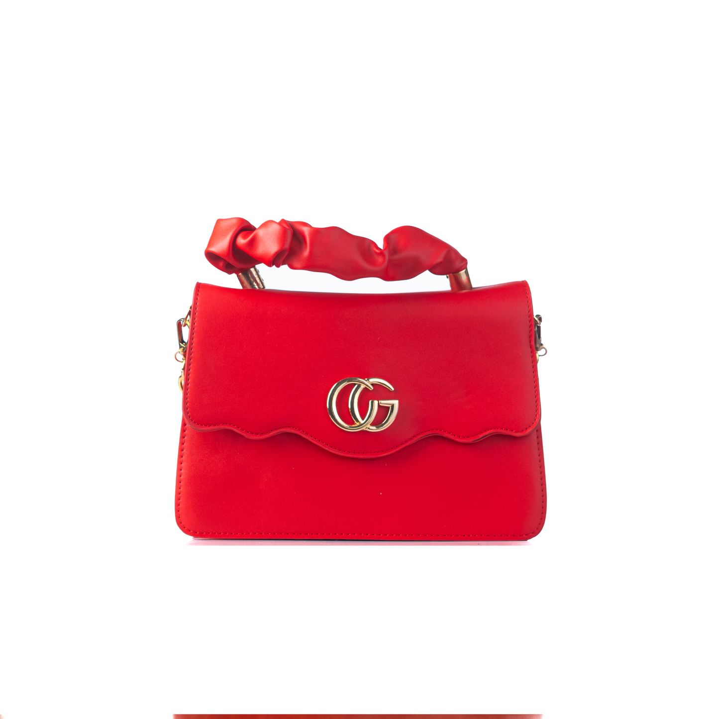 Mahira Ruched Top-Handle Bag