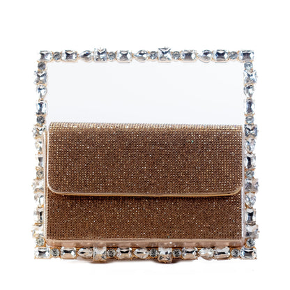 Sabeen Crystal Frame Clutch