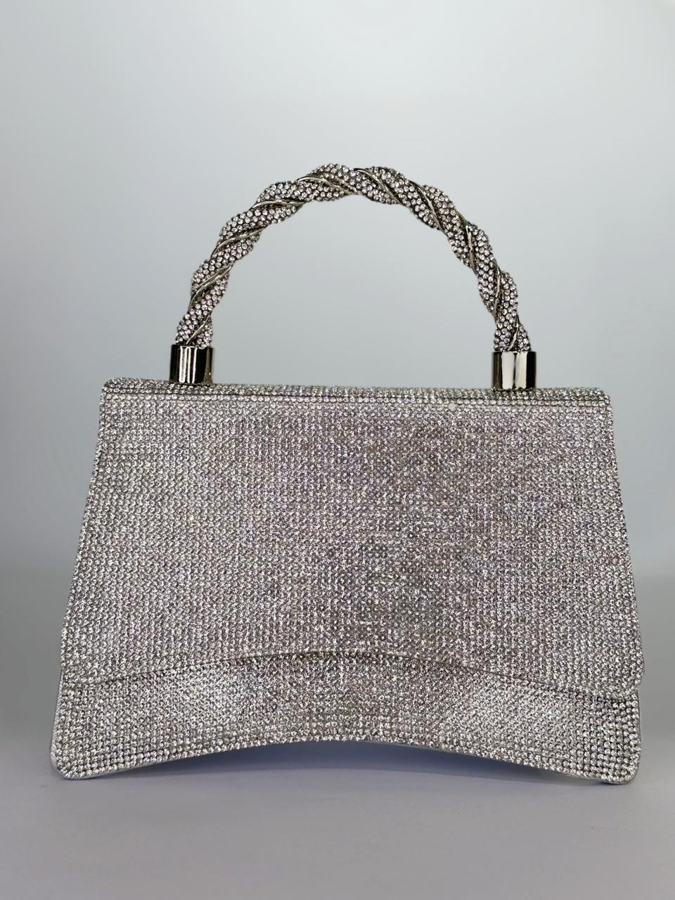 Zarnigar Heritage Crystal Box Clutch – Premium Hand-Set Bridal Handbag in Gold, Silver & Rose Gold