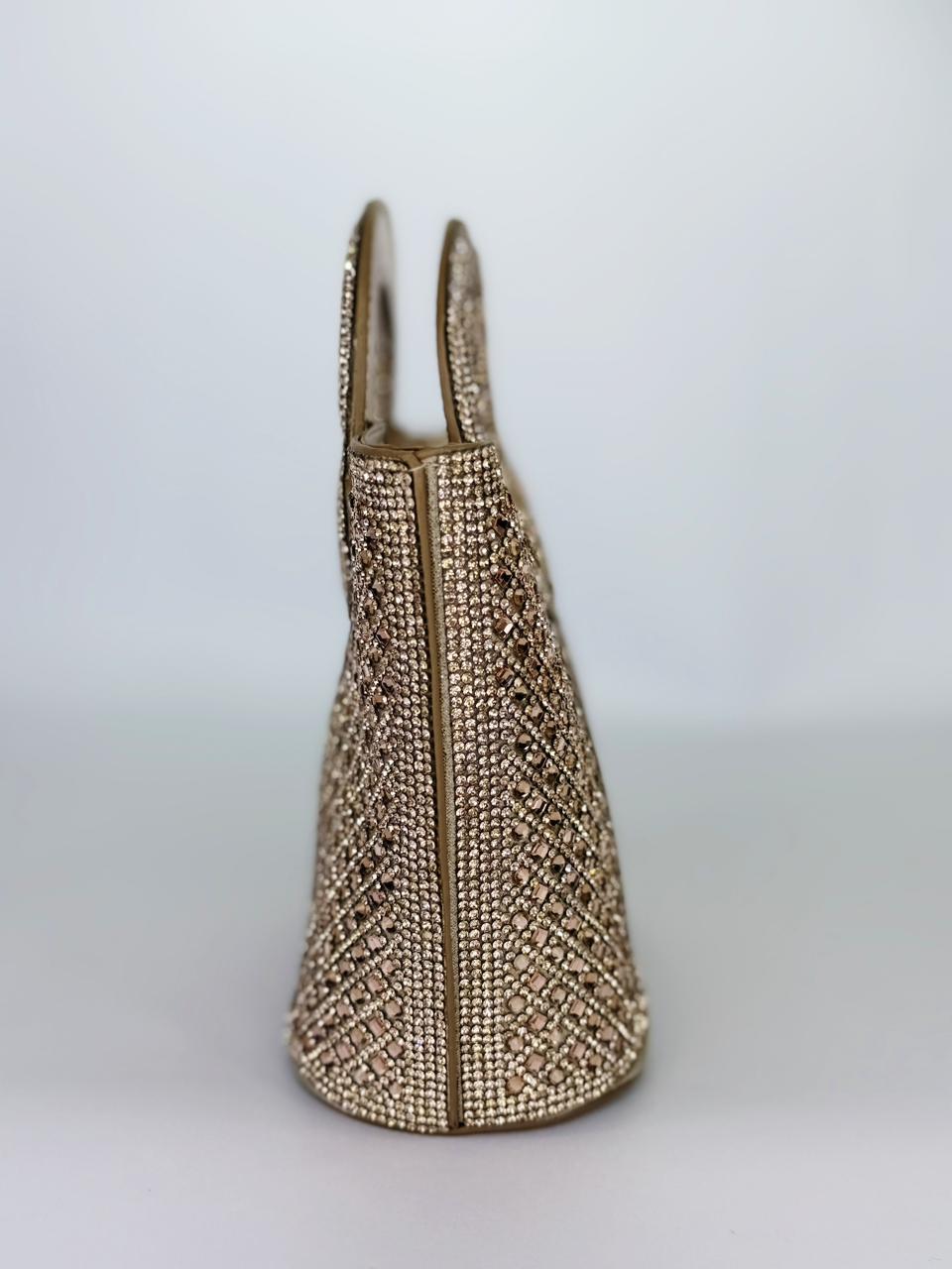 Zarnoor Regal Crystal Box Clutch – Luxury Hand-Set Wedding Handbag in Gold, Silver & Rose Gold