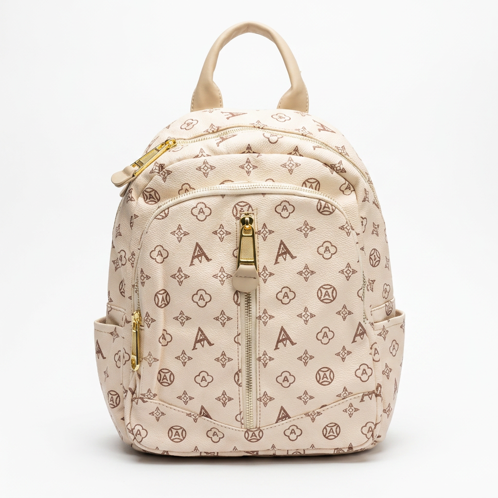 A-Monogram Backpack in Cream — front view