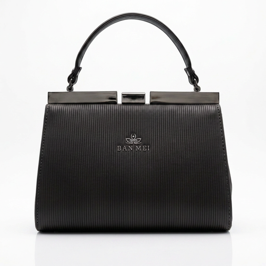 Ban Mei Frame Handbag in Black — front view