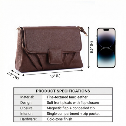 Beenish Pleated Flap Bag