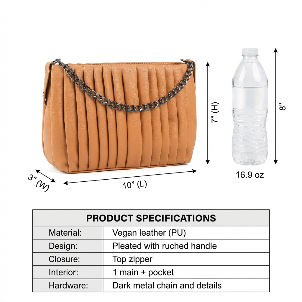 Ehlan Pleated Shoulder Bag