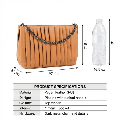 Ehlan Pleated Shoulder Bag
