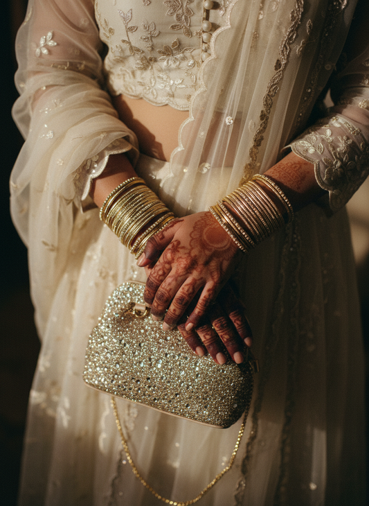 Zimal Bridal Spark Clutch