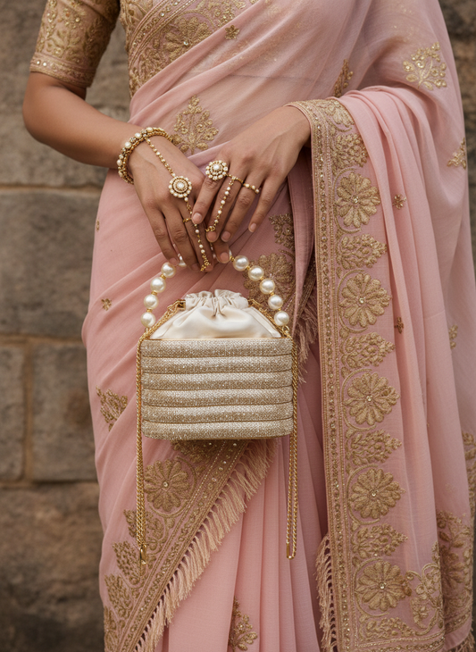 Sehrish Pearl Bridal Potli