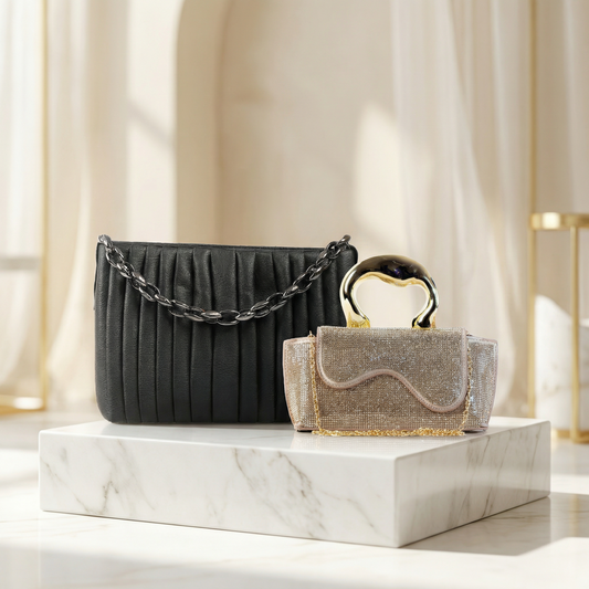 The Pleated Onyx & Liquid Gold Set