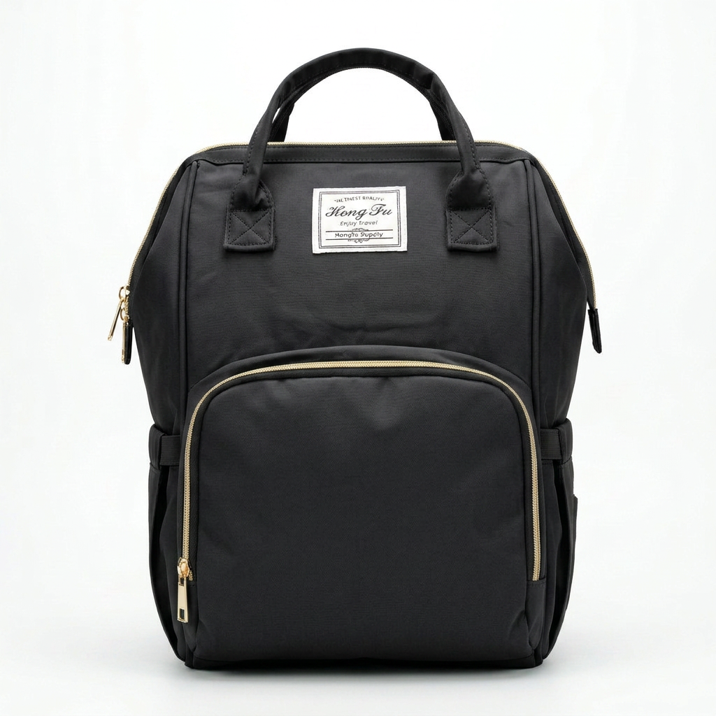 Hongfu Everyday Backpack in Black — front view