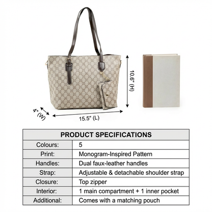 Zareen Monogram Tote Bag